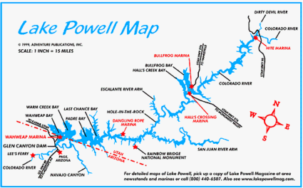 Lake Powell Map02 Lake Powell Map02