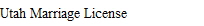 Utah Marriage License